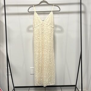 Zara Cream Lace Midi Dress